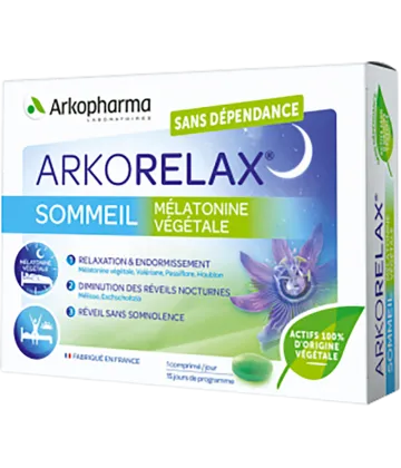 Arkopharma Arkorelax Sommeil Mélatonine Végétale x 15