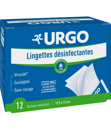 Urgo Lingettes Désinfectantes Sachets Individuels x 12