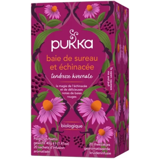 Pukka Infusion Baie de Sureau et Echinacée Bio x 20