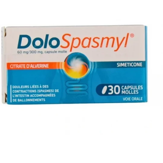 Dolospasmyl 60mg/300mg Capsules molles