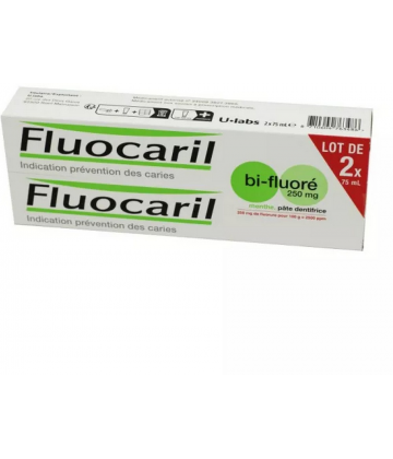 Fluocaril Bi-Fluoré 250 mg Menthe Pâte Dentifrice
