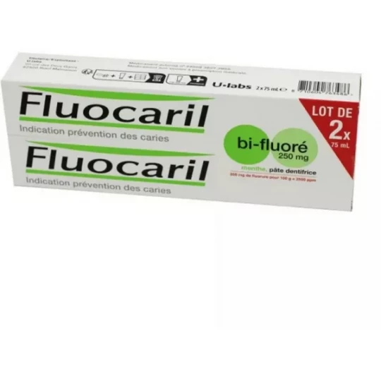Fluocaril Bi-Fluoré 250 mg Menthe Pâte Dentifrice - image 3
