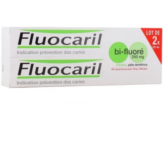 Fluocaril Bi-Fluoré 250 mg Menthe Pâte Dentifrice