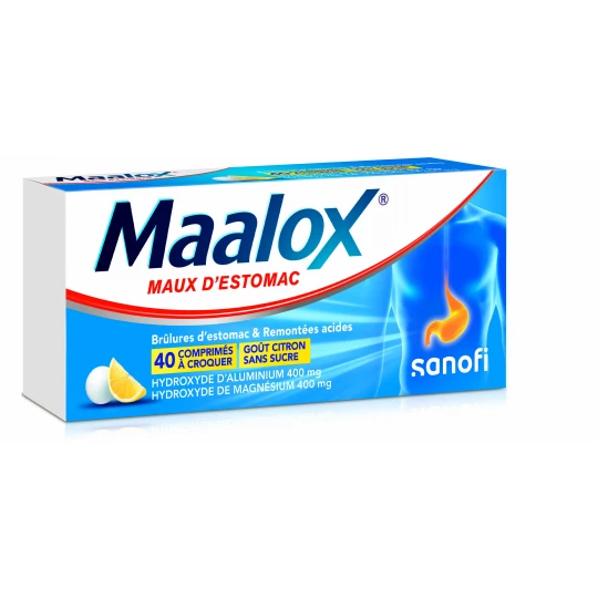 Maalox Maux d'Estomac Citron Sans Sucre