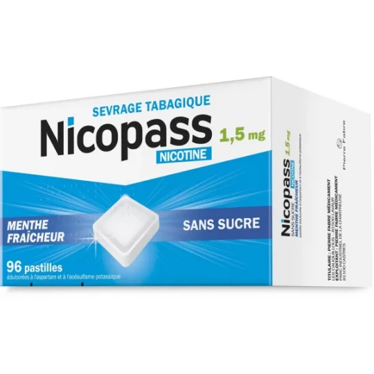 Nicopass 1,5 mg Pastilles Menthe Fraîcheur - image 2