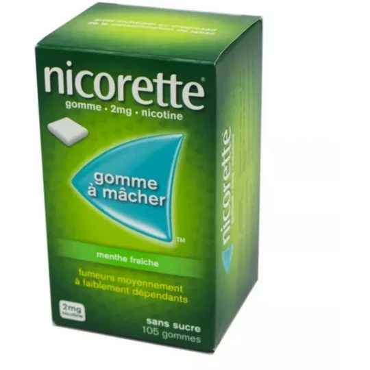 Nicorette 2 mg Gomme à mâcher Menthe Fraîche Sans Sucre - image 2
