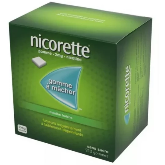 Nicorette 2 mg Gomme à mâcher Menthe Fraîche Sans Sucre - image 3