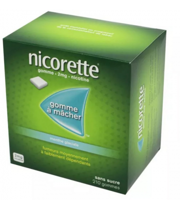 Nicorette 2 mg Menthe Glaciale Sans Sucre gomme
