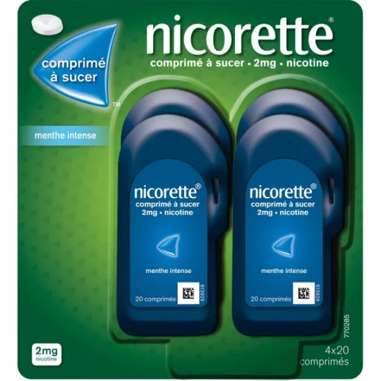 Nicorette 2 mg Comprimés à Sucer Menthe Intense