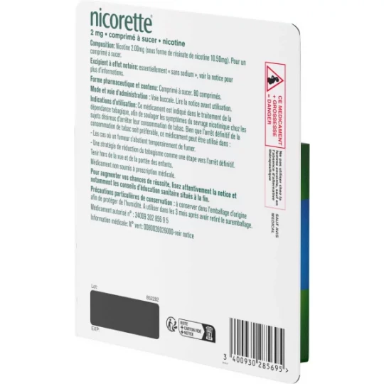 Nicorette 2 mg Comprimés à Sucer Menthe Intense - image 3