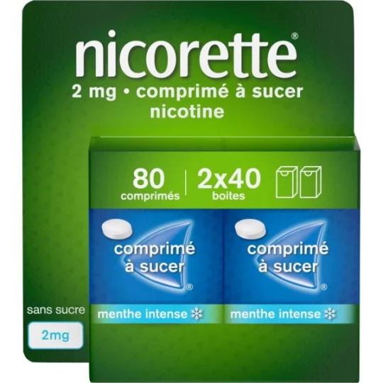 Nicorette 2 mg Comprimés à Sucer Menthe Intense - image 5