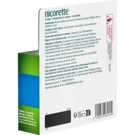 Nicorette 2 mg Comprimés à Sucer Menthe Intense - image 8