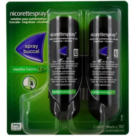 NicoretteSpray 1 mg Menthe Fraîche x 2