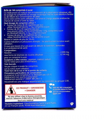 Nicotinell Menthe 2 mg Comprimés à sucer