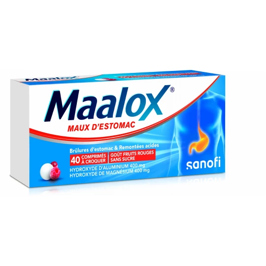 Maalox Maux d'estomac Fruits Rouges