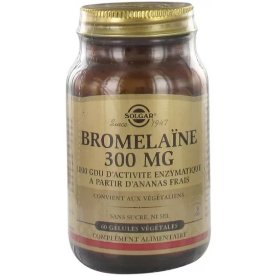 Solgar Bromélaïne 300 mg Gélules x 60