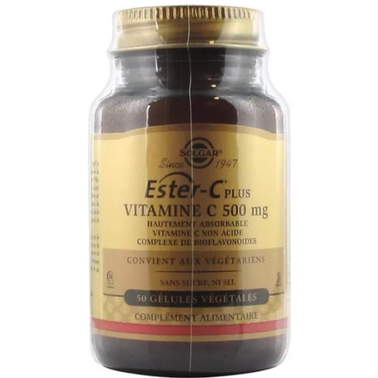 Solgar Ester C Plus 500 mg Gélules Végétales x 50