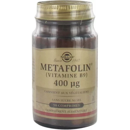 Solgar Metafolin Vitamine B9 Comprimés x 50