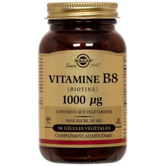 Solgar Vitamine B8 Biotine Gélules Végétales x 50