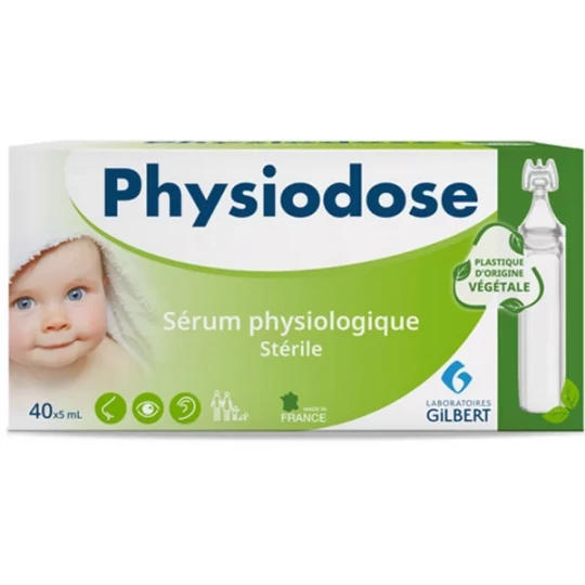Gilbert Physiodose Sérum Physiologique Stérile Bio 40 x 5 ml