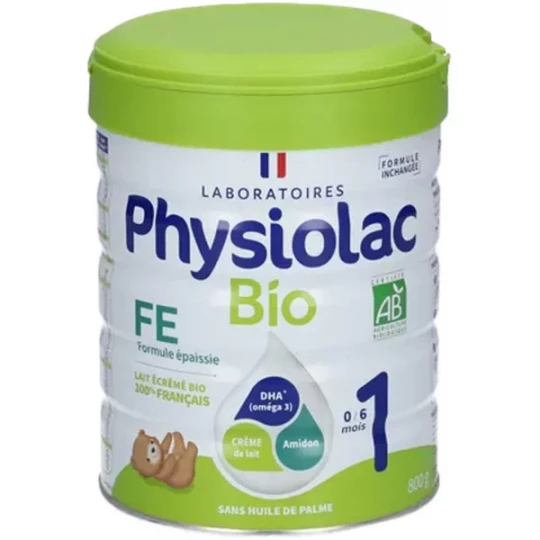 Physiolac Bio 1er Âge Formule Épaissie 800 g