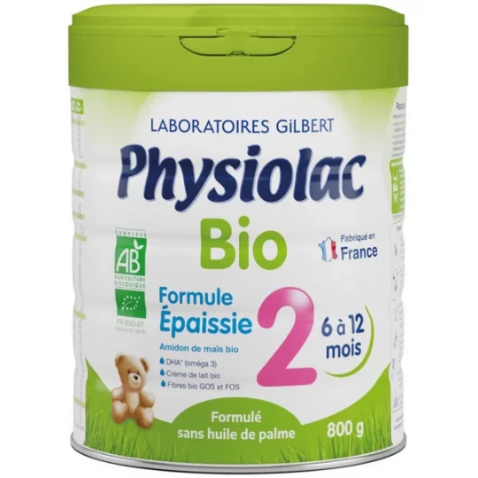 Physiolac Lait Epaissie Bio 2 800 g