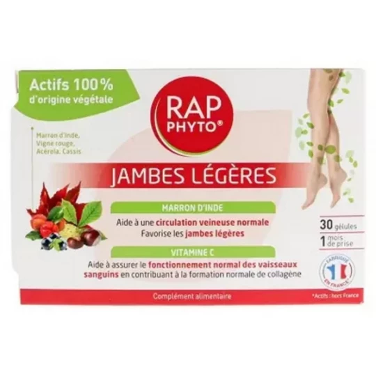 Rap Phyto Complément Alimentaire Jambes Légères Gélules x 30