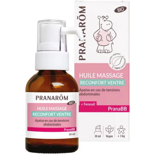 Pranarôm PranaBB Bio Huile Massage Reconfort Ventre 30 ml