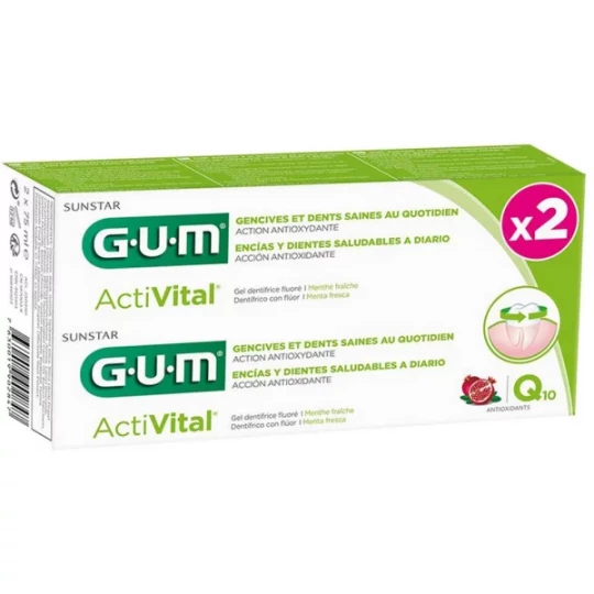 GUM Activital Dentifrice Q10 2 x 75 ml