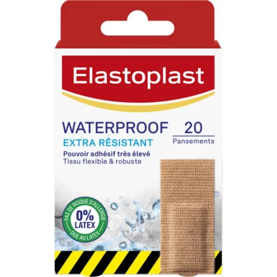 Elastoplast Waterproof Extra Résistant Pansements x 20