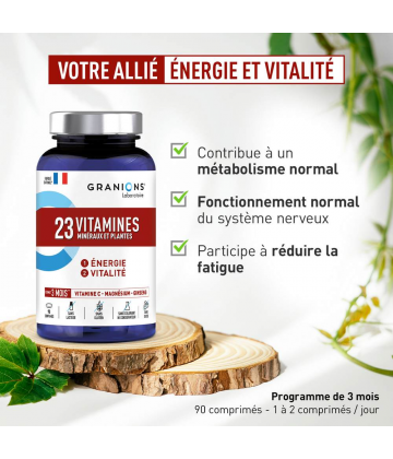 Granions 23 Vitamines Minéraux et Plantes x 90