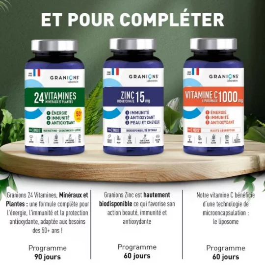 Granions 24 Vitamines Minéraux et Plantes Sénior x 90 - image 3