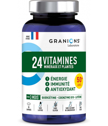 Granions 24 Vitamines Minéraux et Plantes Sénior x 90