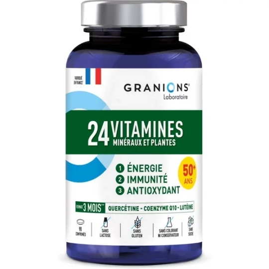 Granions 24 Vitamines Minéraux et Plantes Sénior x 90