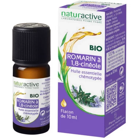 Naturactive Huile Essentielle Bio Romarin à 1,8 Cinéole 10 ml
