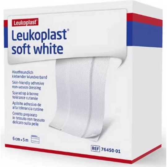 Leukoplast Soft White Sparadrap 6 cm x 5 m