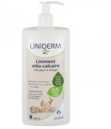 Gilbert Liniderm Liniment Oléo-calcaire Soin Change Bébé 1 L + 110 ml offert