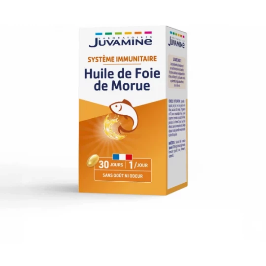 Juvamine Huile de Foie de Morue Capsules x 30