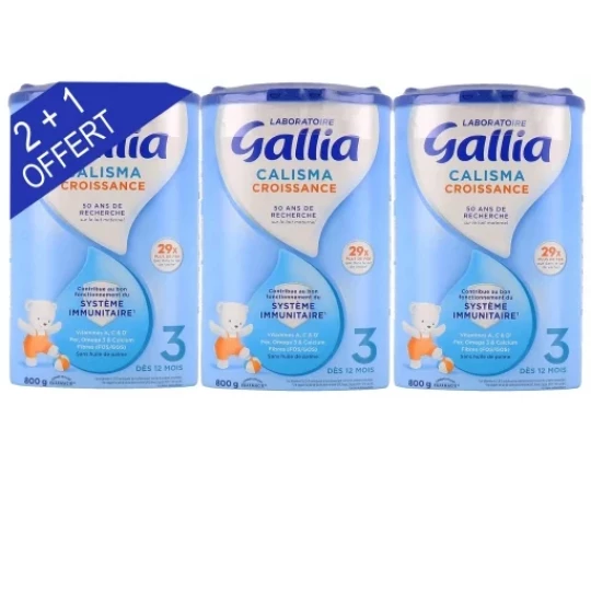 Gallia Calisma Croissance 3ème âge 800 g x 3