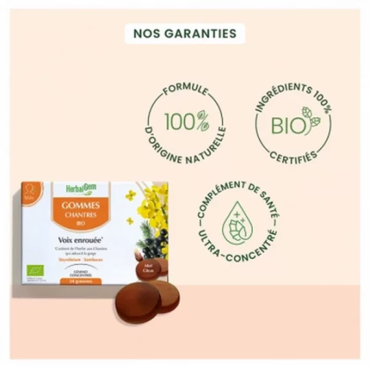 Herbalgem Gommes Chantres Miel Citron Bio x 24 - image 2