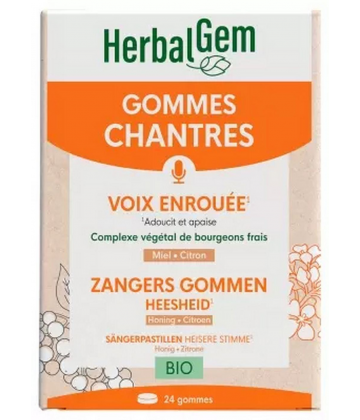 Herbalgem Gommes Chantres Miel Citron Bio x 24