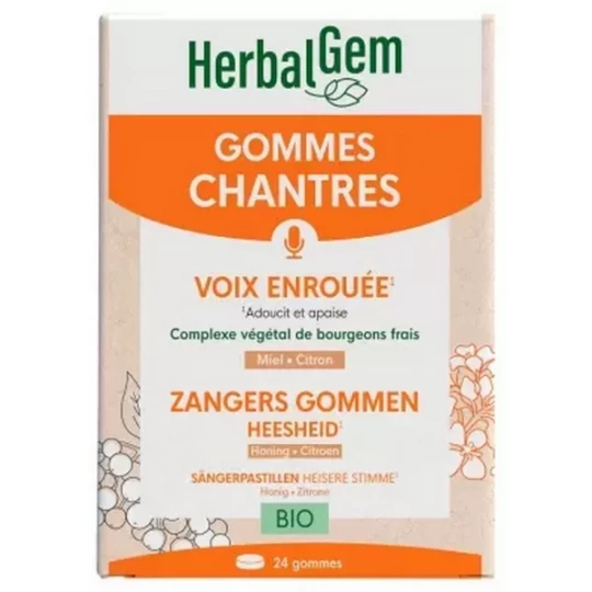Herbalgem Gommes Chantres Miel Citron Bio x 24