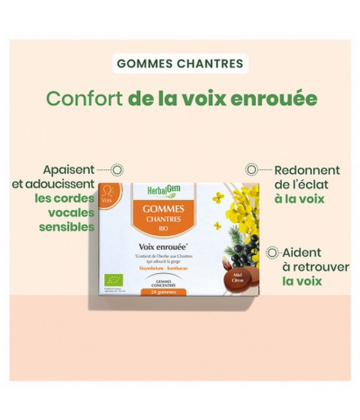 Herbalgem Gommes Chantres Miel Citron Bio x 24