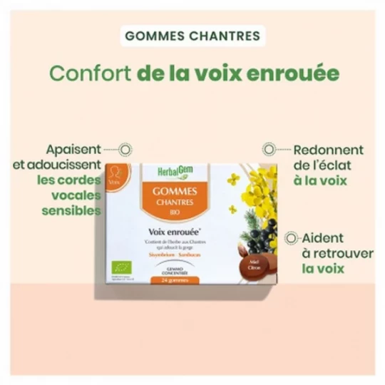 Herbalgem Gommes Chantres Miel Citron Bio x 24 - image 5