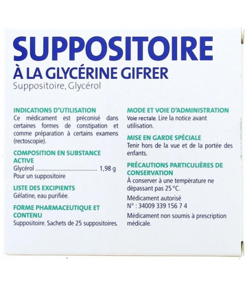Gifrer Suppositoires à la Glycérine Adultes