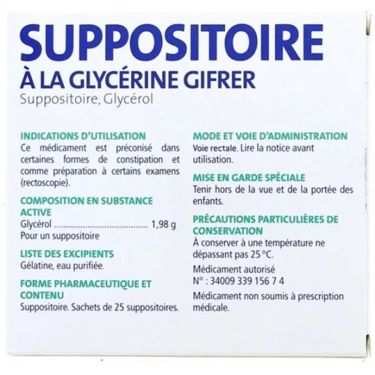 Gifrer Suppositoires à la Glycérine Adultes - image 4