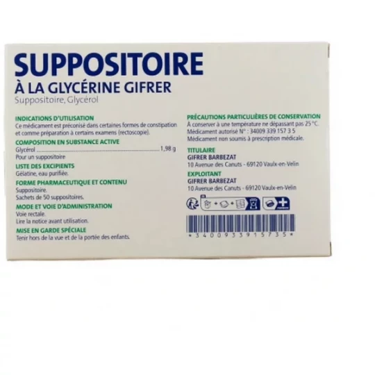Gifrer Suppositoires à la Glycérine Adultes - image 5