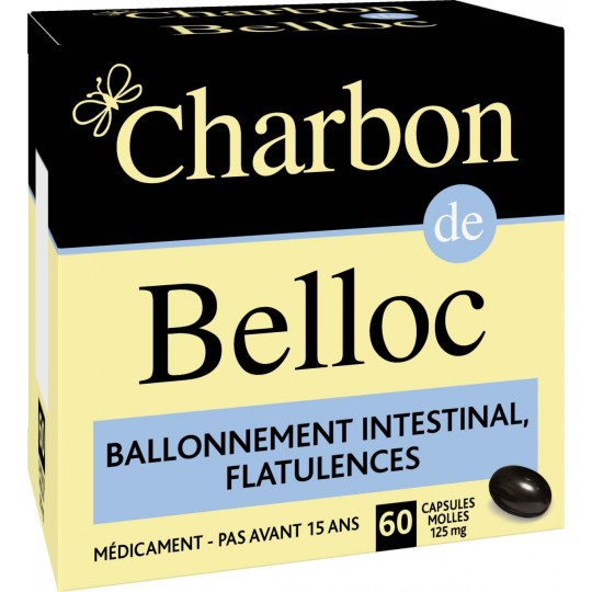 Charbon de Belloc 125 mg Capsules molles
