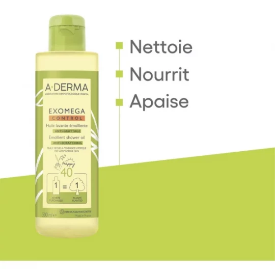 A-Derma Exomega Control Huile Lavante Émolliente Anti-Grattage - image 2