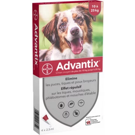 Advantix Chien Moyen 10-25 kilos